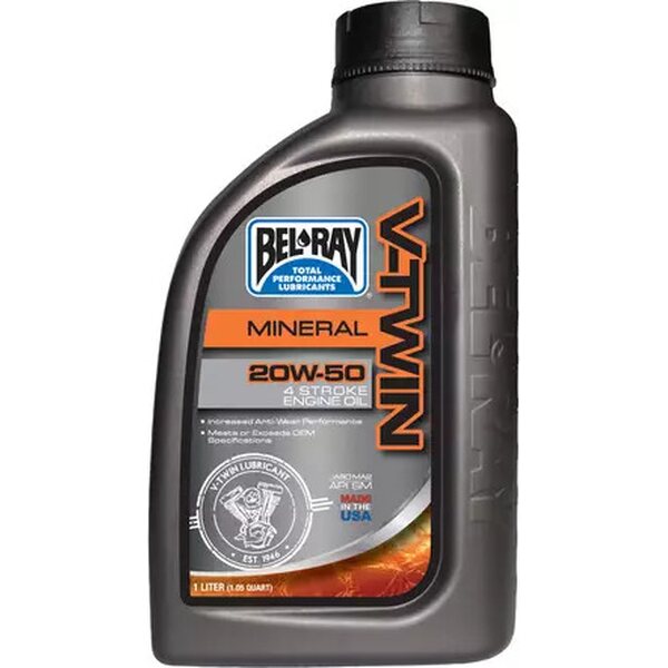 Belray V-Twin 20W-50 Mineral Engine Oil 1L