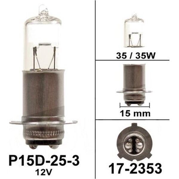 Flösser R Polttimo H 12V 35/35W P15d-25-3